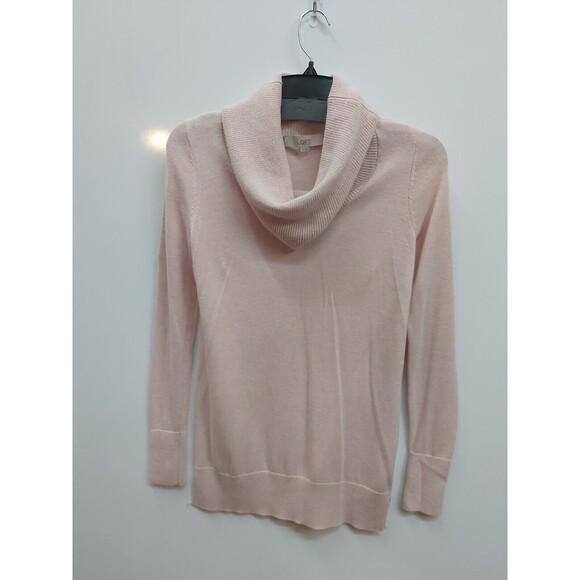 Womens LOFT Pink Turtle Neck Sweater Size Xxs - Picture 1 of 12